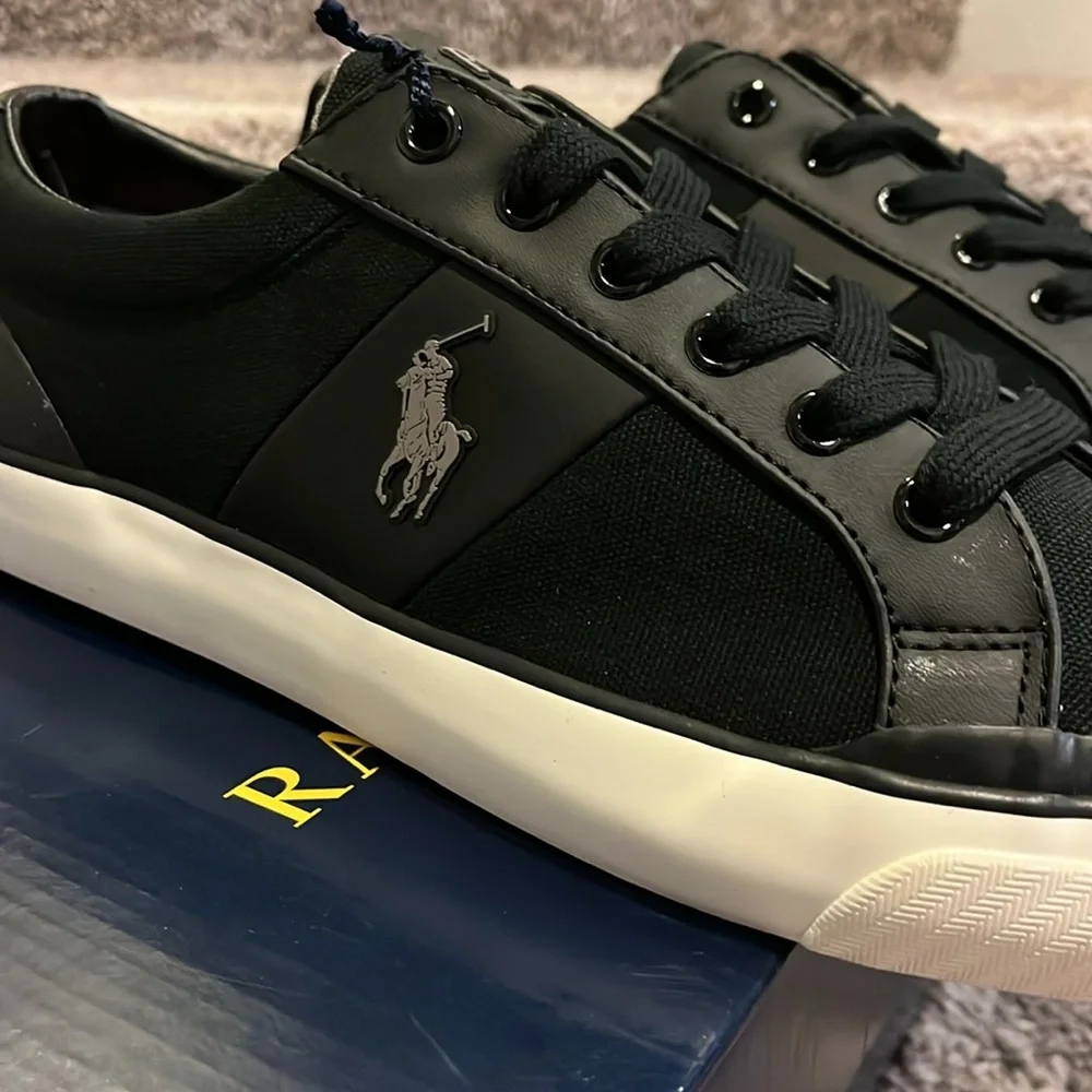 Polo Ralph Lauren Ian Boat Deck Shoes Sneakers new black Men’s Size 11.5